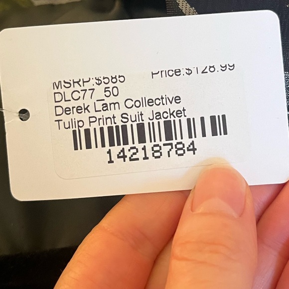 Derek Lam Collective metallic tulip blazer Italian sz 50 US sz 14 - Picture 7 of 9